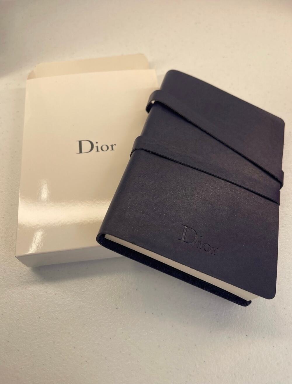 Parfums Christian Dior Navy Blue Faux Leather Wrapped Notebook gwp
